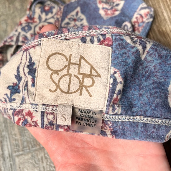 CHASER intimates • soft boho strappy patchwork floral print bralette •size small - Picture 2 of 16